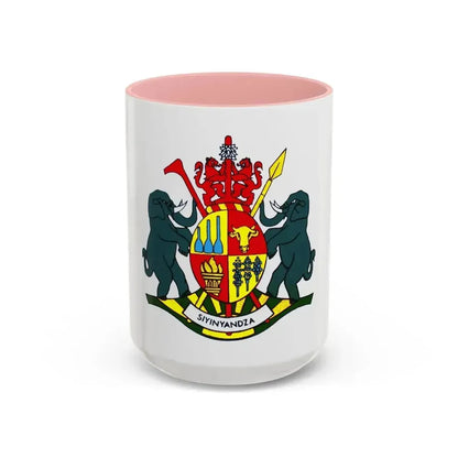 Coat of arms of KaNgwane - Accent Coffee Mug 15oz Pink - Go Mug Yourself
