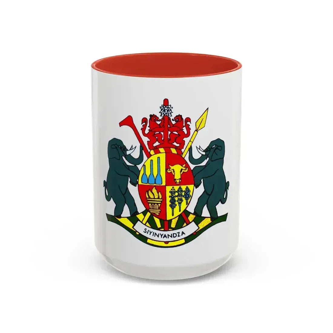 Coat of arms of KaNgwane - Accent Coffee Mug 15oz Red - Go Mug Yourself