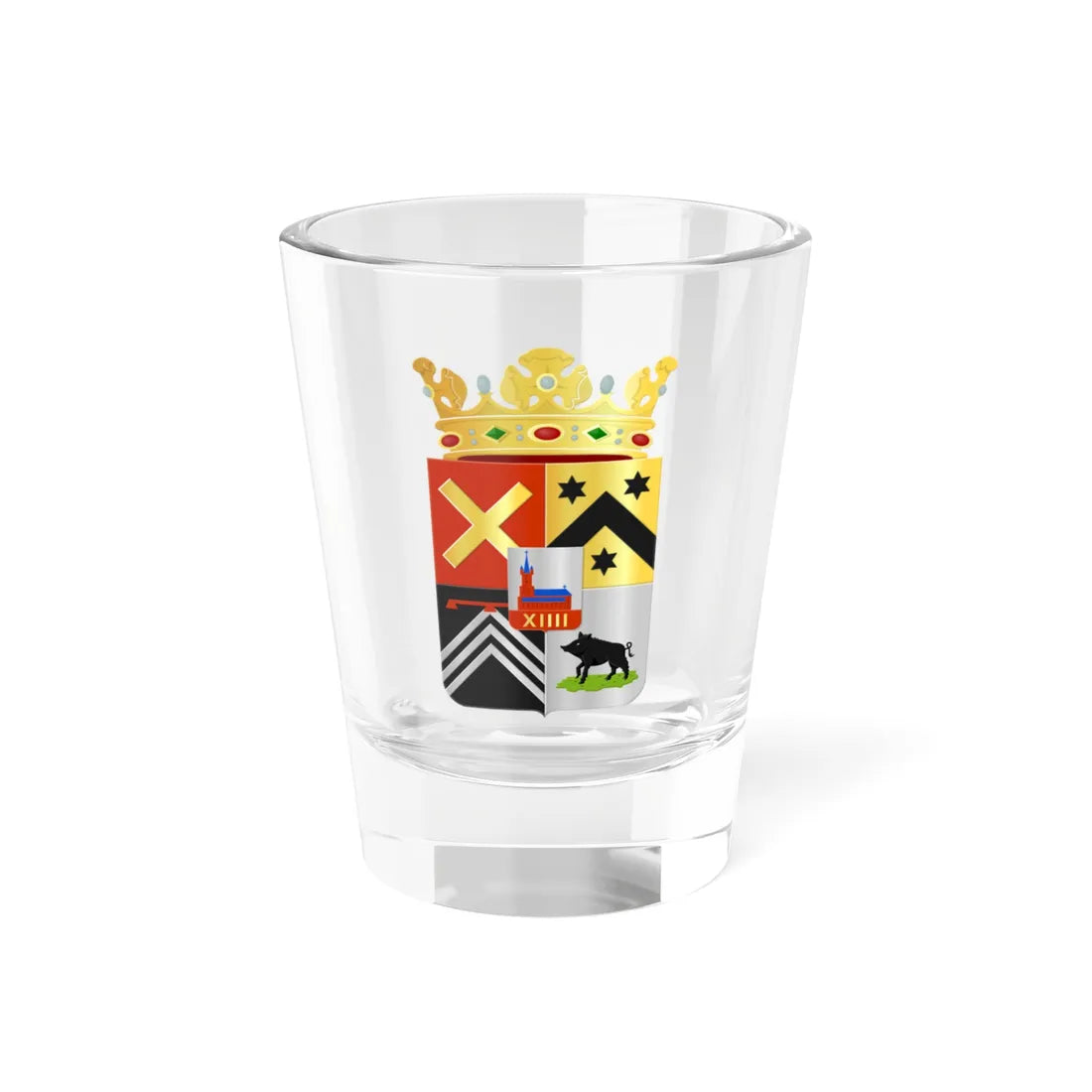 Coat of arms of Kapelle Netherlands (Netherlands) (Coat of Arms) Shot Glass 1.5oz 1.5oz - Go Mug Yourself