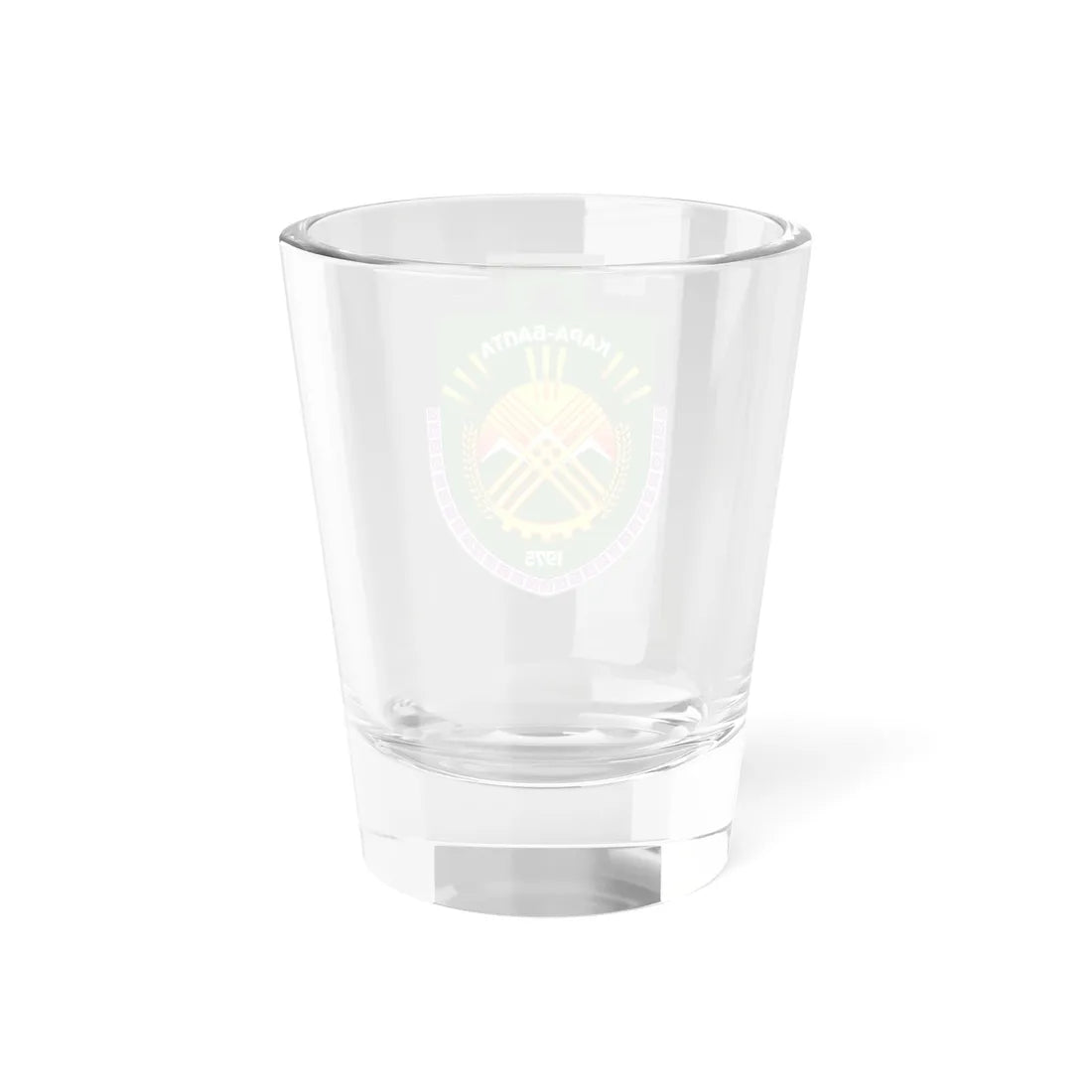 Coat of arms of Kara-Balta (Kyrgyzstan) (Coat of Arms) Shot Glass 1.5oz - Go Mug Yourself