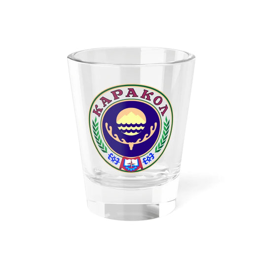 Coat of arms of Karakol (Kyrgyzstan) (Coat of Arms) Shot Glass 1.5oz 1.5oz - Go Mug Yourself