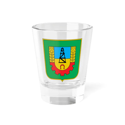 Coat of Arms of Karlivka raion (Ukraine) (Coat of Arms) Shot Glass 1.5oz 1.5oz - Go Mug Yourself