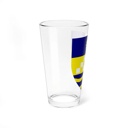 Coat of arms of Karpoš Municipality (North Macedonia) (Coat of Arms) Pint Glass 16oz - Go Mug Yourself
