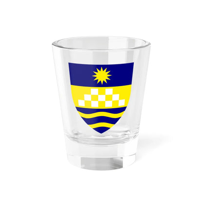 Coat of arms of Karpoš Municipality (North Macedonia) (Coat of Arms) Shot Glass 1.5oz 1.5oz - Go Mug Yourself