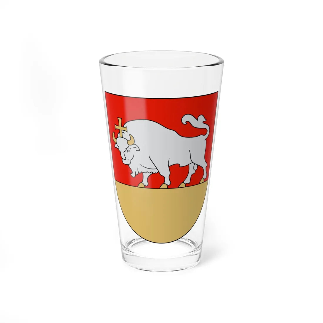 Coat of arms of Kaunas 1935 (Lithuania) (Coat of Arms) Pint Glass 16oz 16oz - Go Mug Yourself