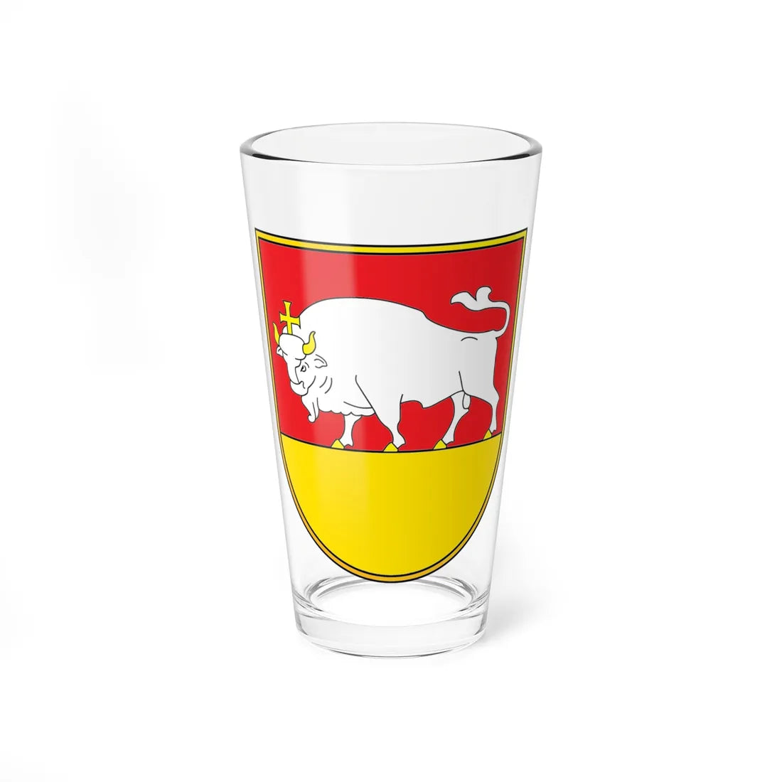 Coat of arms of Kaunas old1 Lithuania (Lithuania) (Coat of Arms) Pint Glass 16oz 16oz - Go Mug Yourself
