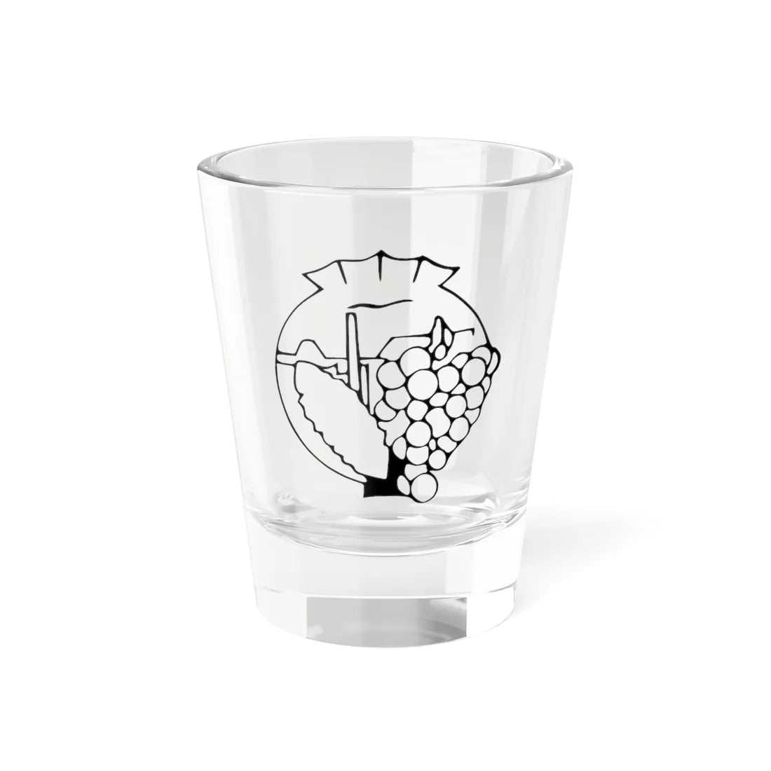 Coat of arms of Kavadarci Municipality (North Macedonia) (Coat of Arms) Shot Glass 1.5oz 1.5oz - Go Mug Yourself