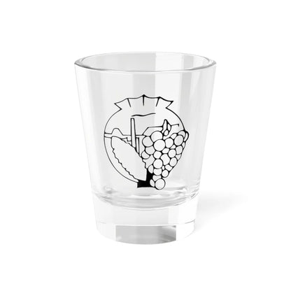 Coat of arms of Kavadarci Municipality (North Macedonia) (Coat of Arms) Shot Glass 1.5oz 1.5oz - Go Mug Yourself