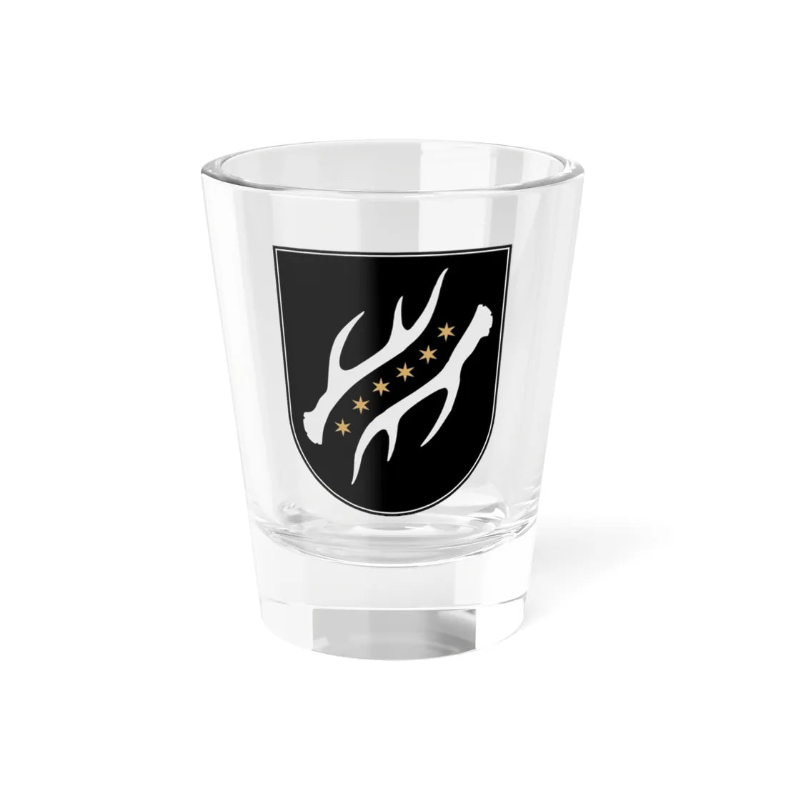 Coat of arms of Kazlu Ruda Lithuania (Lithuania) (Coat of Arms) Shot Glass 1.5oz 1.5oz - Go Mug Yourself