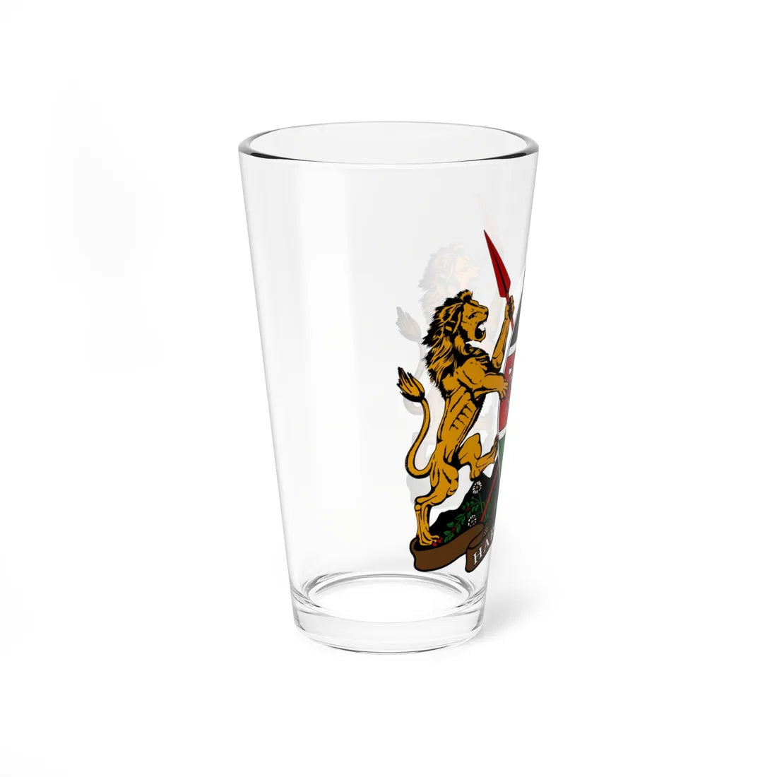 Coat of arms of Kenya Official (Kenya) (Coat of Arms) Pint Glass 16oz - Go Mug Yourself