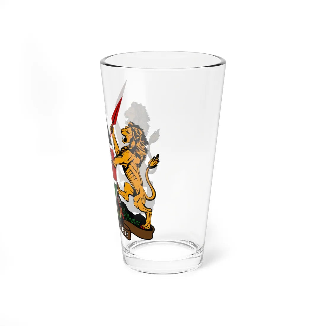 Coat of arms of Kenya Official (Kenya) (Coat of Arms) Pint Glass 16oz - Go Mug Yourself