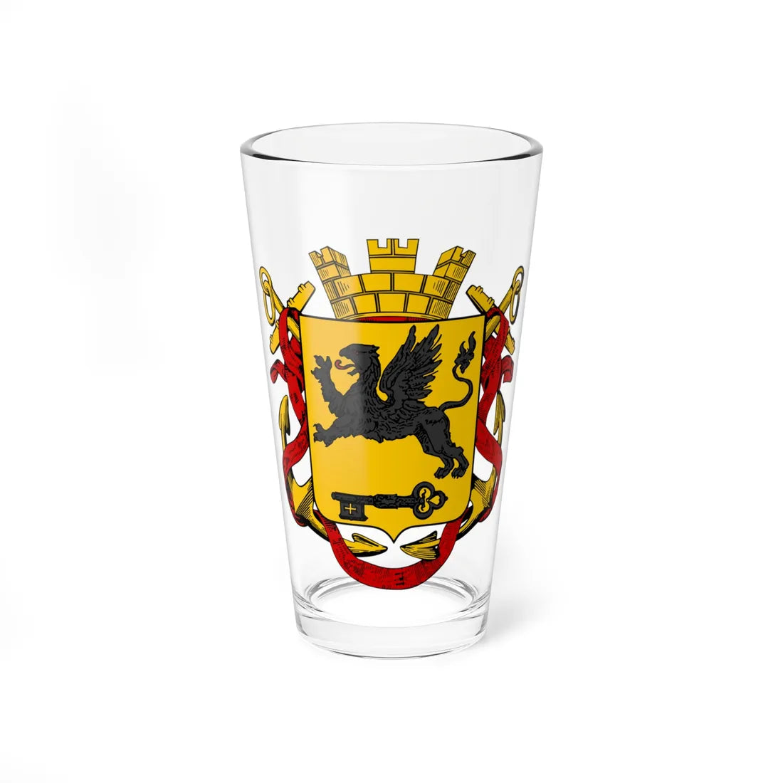 Coat of arms of Kerch 1859 (Russia) (Coat of Arms) Pint Glass 16oz 16oz - Go Mug Yourself