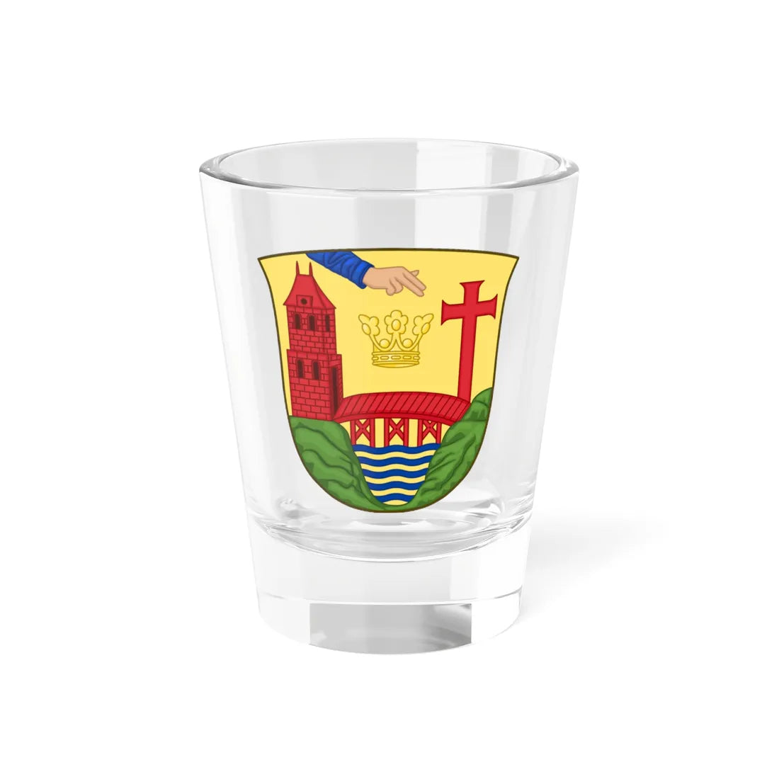 Coat of arms of Køge (Denmark) (Coat of Arms) Shot Glass 1.5oz 1.5oz - Go Mug Yourself