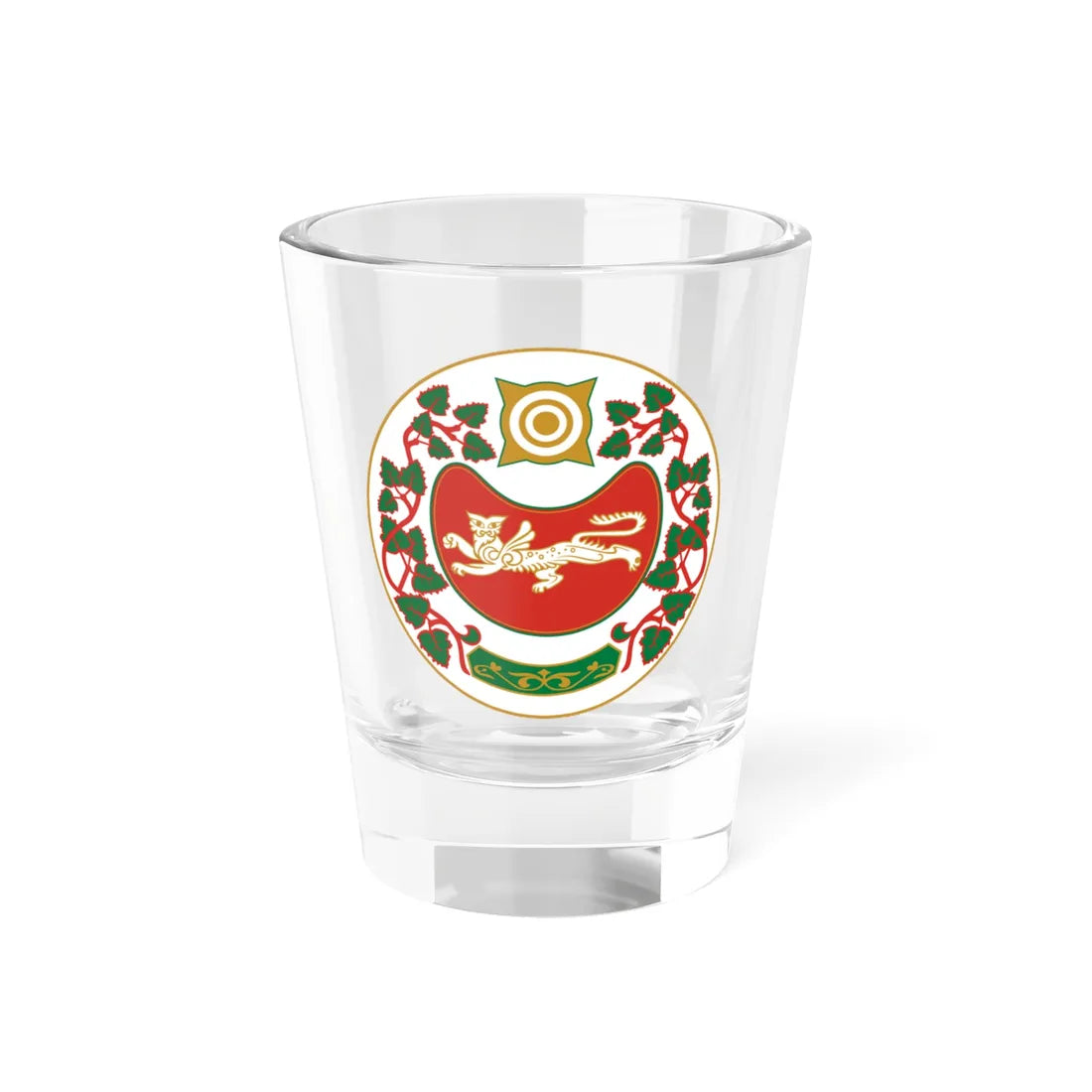 Coat of arms of Khakassia (Russia) (Coat of Arms) Shot Glass 1.5oz 1.5oz - Go Mug Yourself