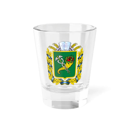 Coat of Arms of Kharkiv Oblast (Ukraine) (Coat of Arms) Shot Glass 1.5oz 1.5oz - Go Mug Yourself