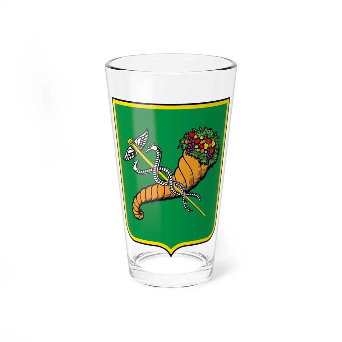 Coat of arms of Kharkiv (Ukraine) (Coat of Arms) Pint Glass 16oz 16oz - Go Mug Yourself
