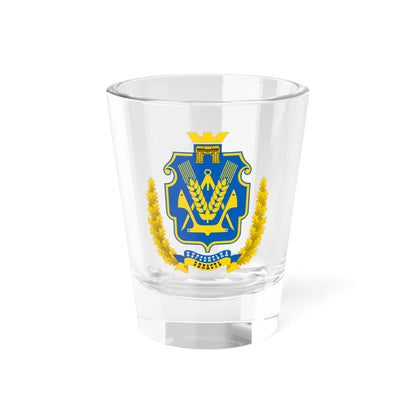 Coat of Arms of Kherson Oblast (Ukraine) (Coat of Arms) Shot Glass 1.5oz 1.5oz - Go Mug Yourself