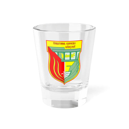 Coat of arms of Kičevo Municipality (North Macedonia) (Coat of Arms) Shot Glass 1.5oz 1.5oz - Go Mug Yourself