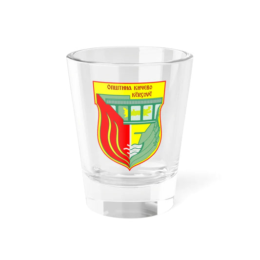 Coat of arms of Kičevo Municipality (North Macedonia) (Coat of Arms) Shot Glass 1.5oz 1.5oz - Go Mug Yourself