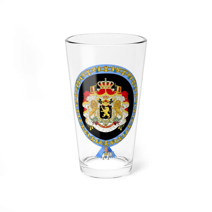 Coat of Arms of King Baudouin of the Belgians Order of the Elephant Variant (Denmark) (Coat of Arms) Pint Glass 16oz 16oz - Go Mug Yourself