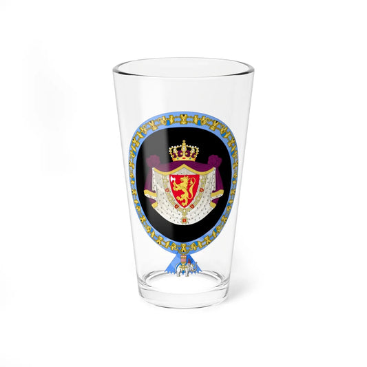 Coat of Arms of King Harald V of Norway Order of the Elephant (Denmark) (Coat of Arms) Pint Glass 16oz 16oz - Go Mug Yourself