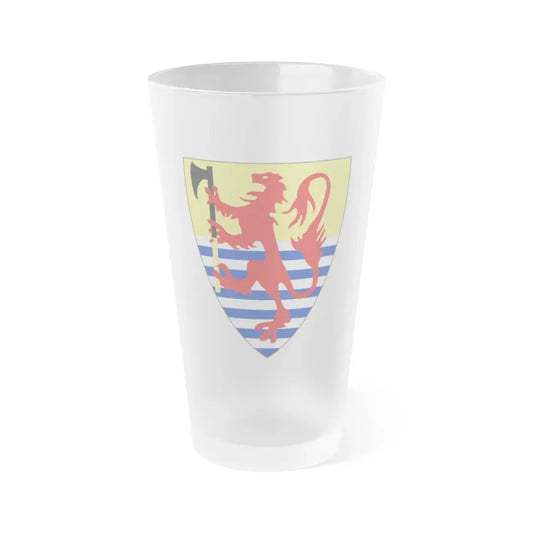 Coat of arms of King of Iceland (13th century) - Frosted Pint Glass 16oz Default Title - Go Mug Yourself
