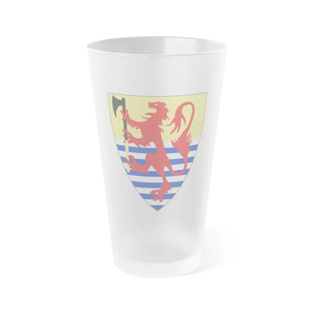 Coat of arms of King of Iceland (13th century) - Frosted Pint Glass 16oz-Go Mug Yourself