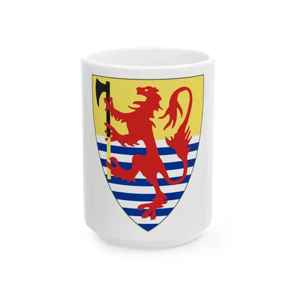 Coat of arms of King of Iceland (13th century) - White Coffee Mug 15oz - Go Mug Yourself