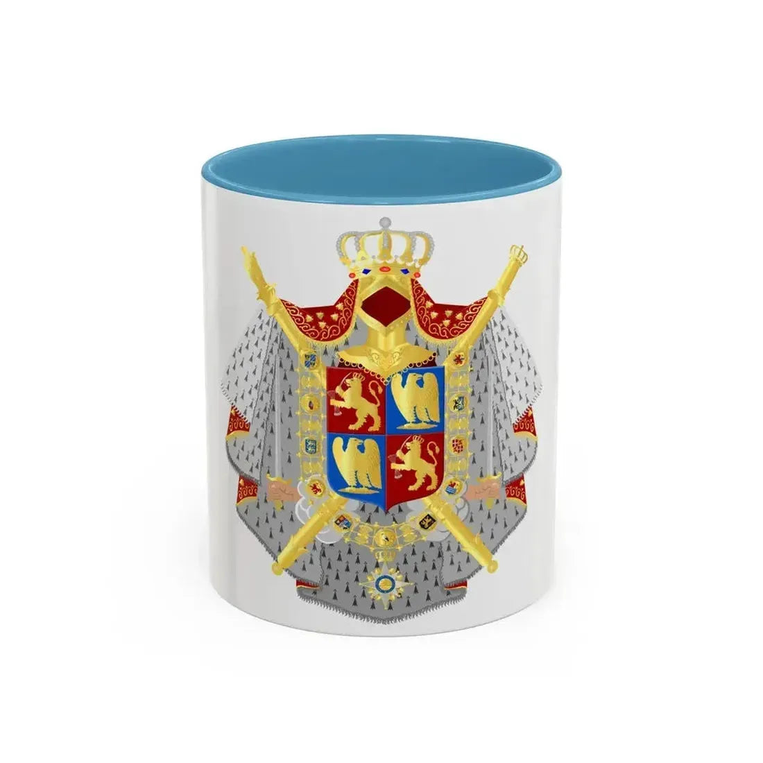 Coat of arms of kingdom Holland King Lodewijk 1808 - Accent Coffee Mug 11oz Light Blue - Go Mug Yourself