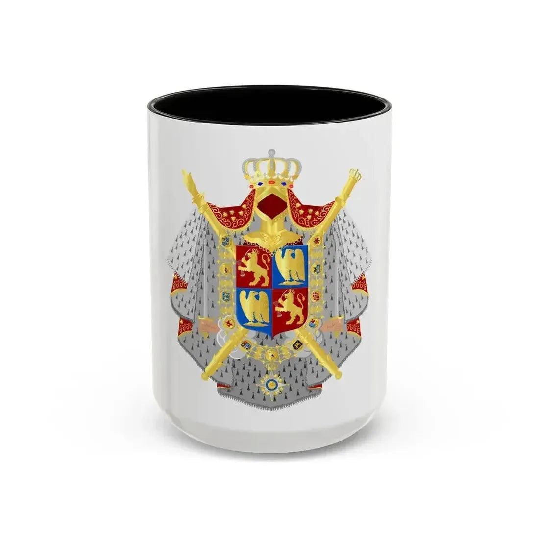 Coat of arms of kingdom Holland King Lodewijk 1808 - Accent Coffee Mug 15oz Black - Go Mug Yourself
