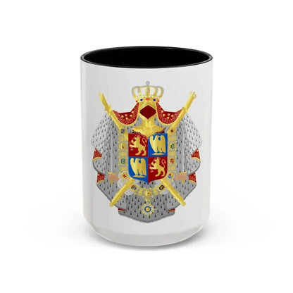 Coat of arms of kingdom Holland King Lodewijk 1808 - Accent Coffee Mug 15oz Black - Go Mug Yourself