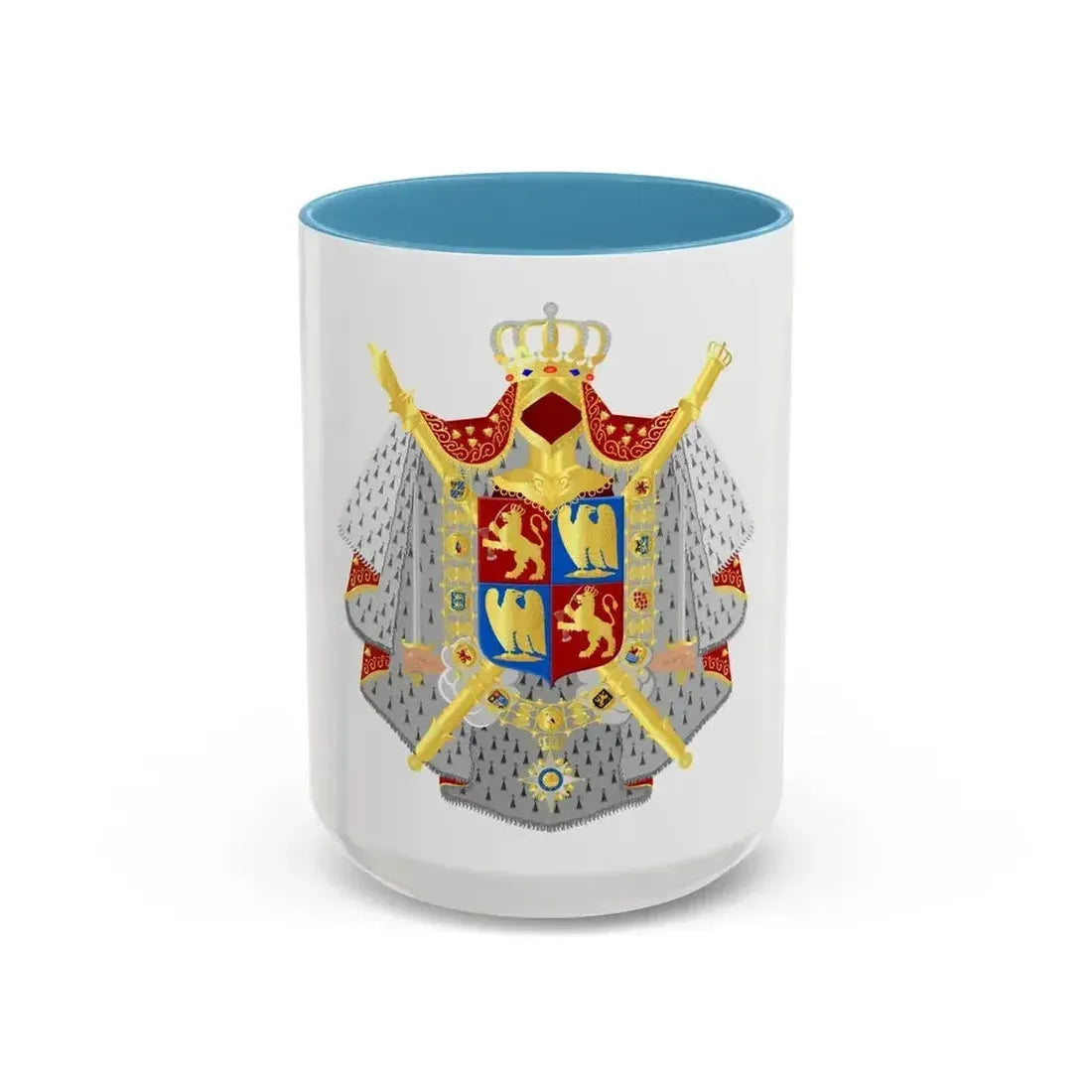 Coat of arms of kingdom Holland King Lodewijk 1808 - Accent Coffee Mug 15oz Light Blue - Go Mug Yourself