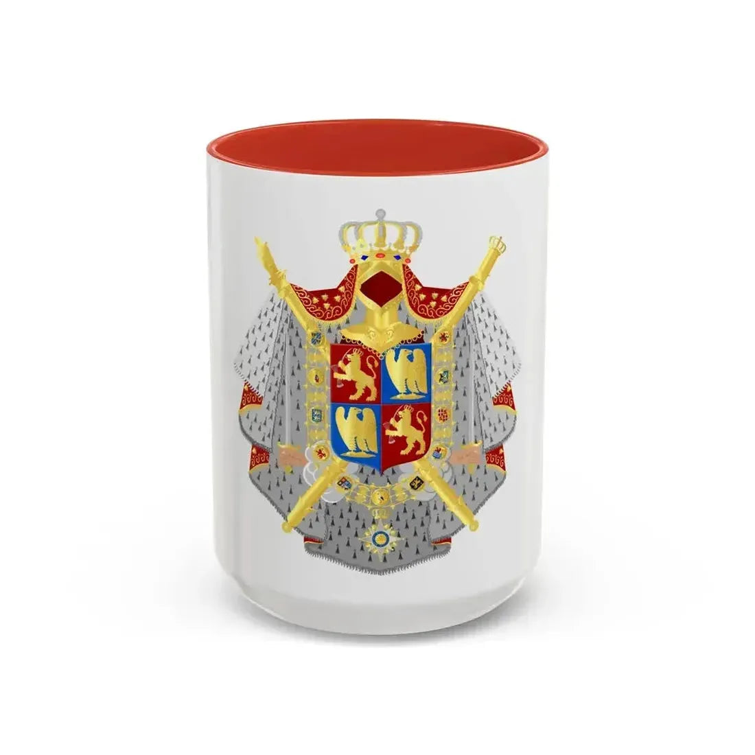 Coat of arms of kingdom Holland King Lodewijk 1808 - Accent Coffee Mug 15oz Red - Go Mug Yourself