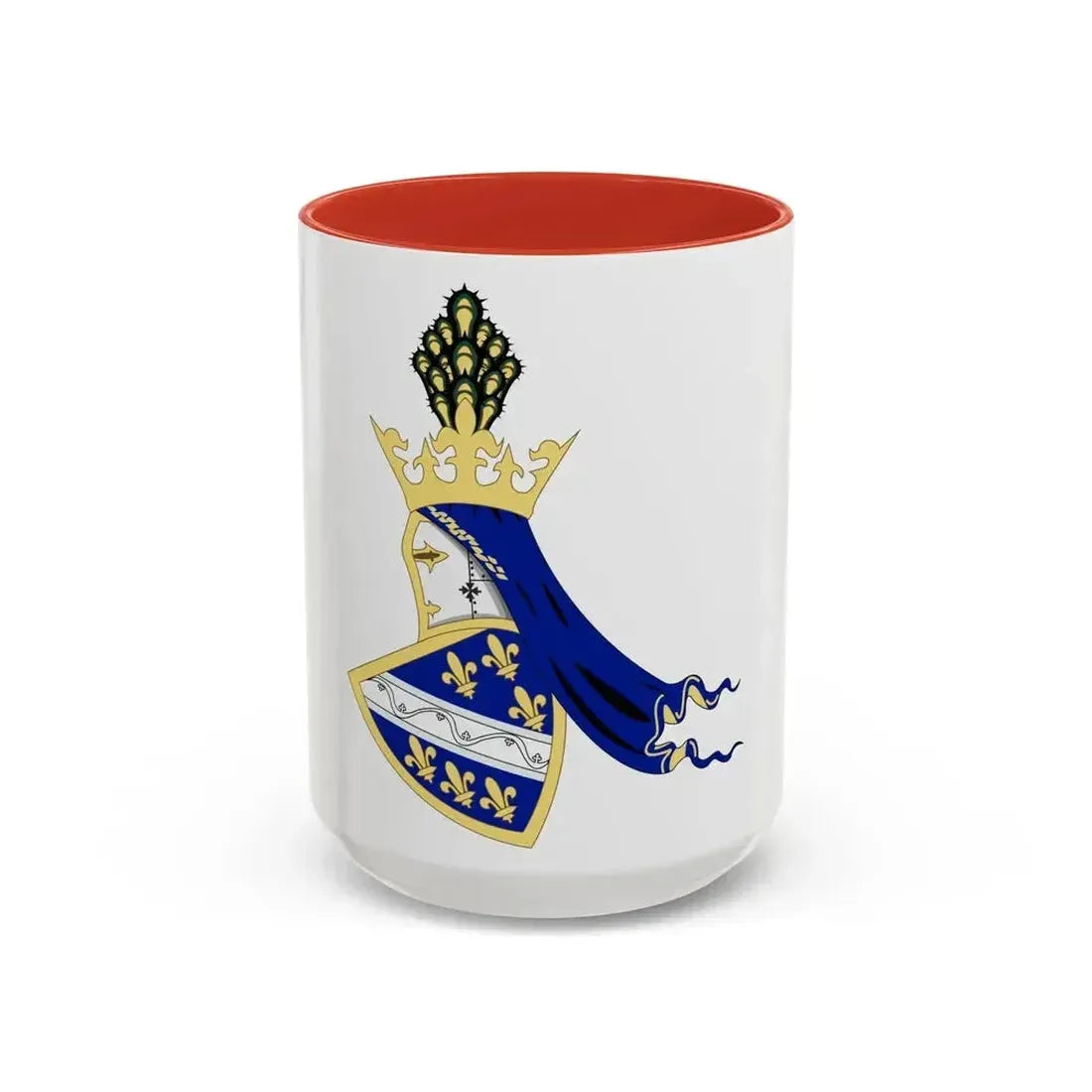 Coat of arms of Kingdom of Bosnia - Accent Coffee Mug 15oz Red - Go Mug Yourself