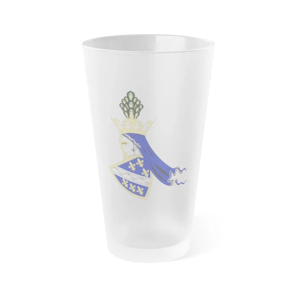 Coat of arms of Kingdom of Bosnia - Frosted Pint Glass 16oz-16oz-Frosted-Go Mug Yourself