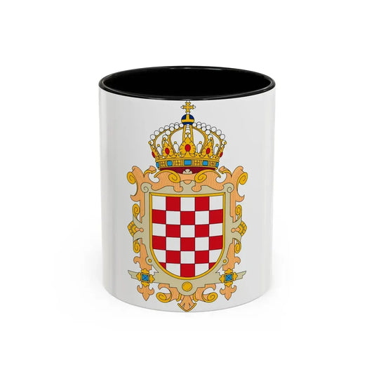Coat of Arms of Kingdom of Croatia - Accent Coffee Mug 11oz Black - Go Mug Yourself