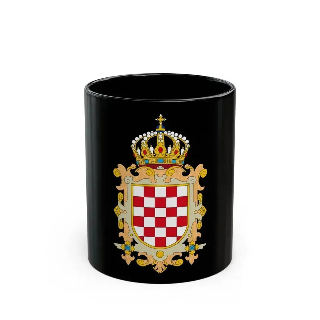 Coat of Arms of Kingdom of Croatia - Black Coffee Mug 11oz - Go Mug Yourself
