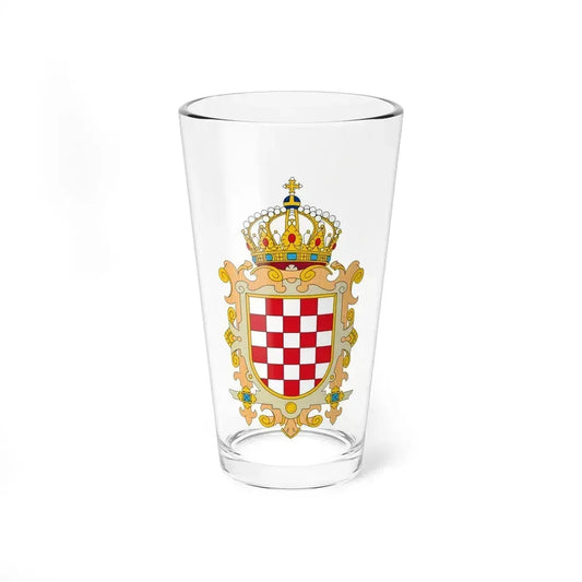 Coat of Arms of Kingdom of Croatia - Pint Glass 16oz 16oz - Go Mug Yourself