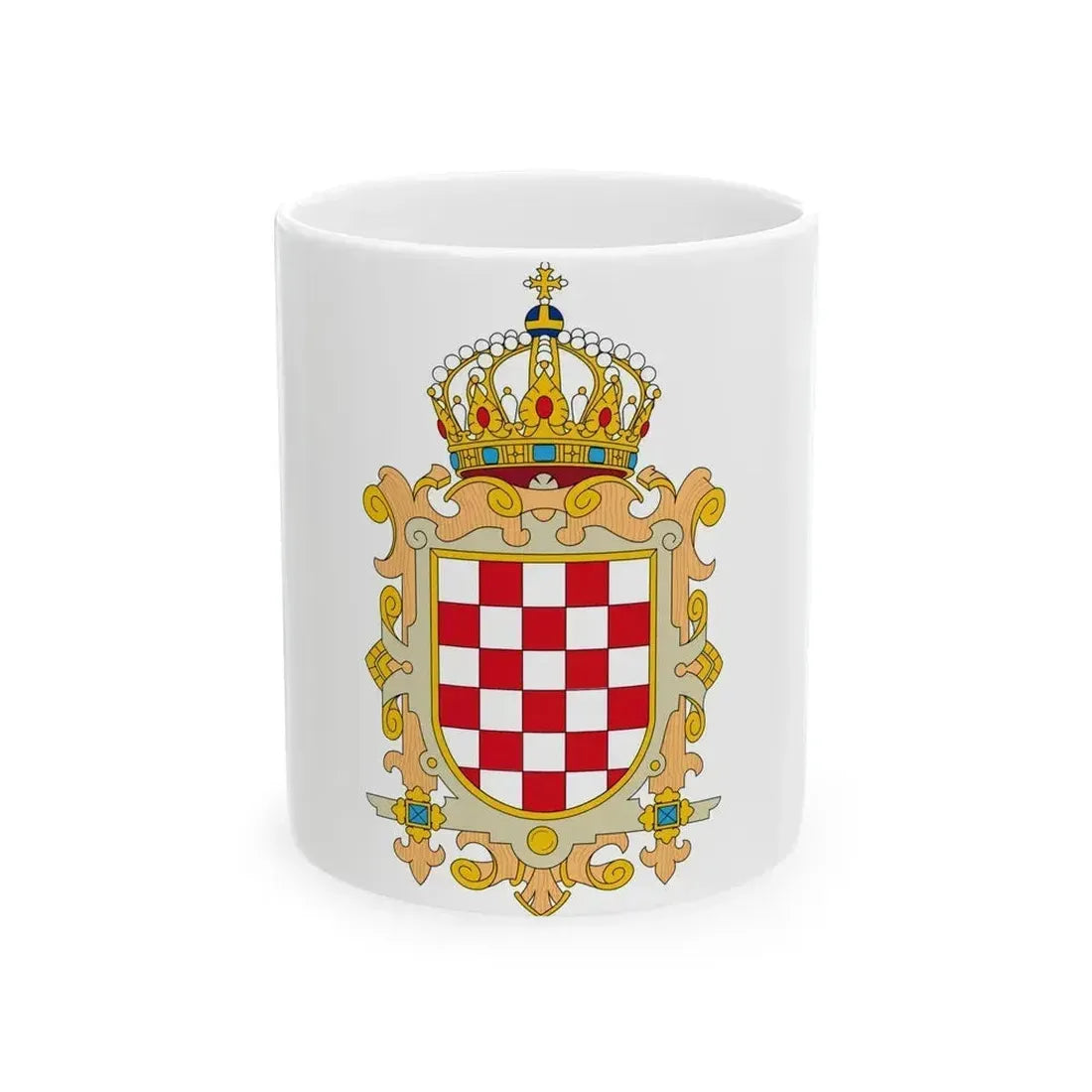 Coat of Arms of Kingdom of Croatia - White Coffee Mug 11oz - Go Mug Yourself
