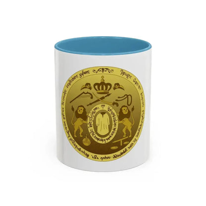 Coat of arms of Kingdom of Kartli-Kakheti - Accent Coffee Mug 11oz Light Blue - Go Mug Yourself