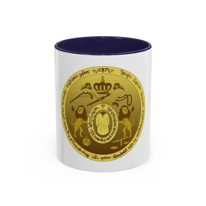 Coat of arms of Kingdom of Kartli-Kakheti - Accent Coffee Mug 11oz Navy - Go Mug Yourself