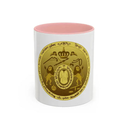 Coat of arms of Kingdom of Kartli-Kakheti - Accent Coffee Mug 11oz Pink - Go Mug Yourself