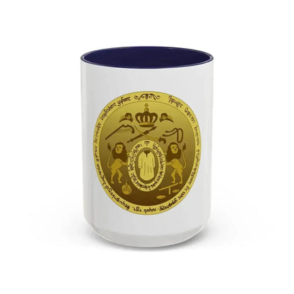 Coat of arms of Kingdom of Kartli-Kakheti - Accent Coffee Mug 15oz Navy - Go Mug Yourself
