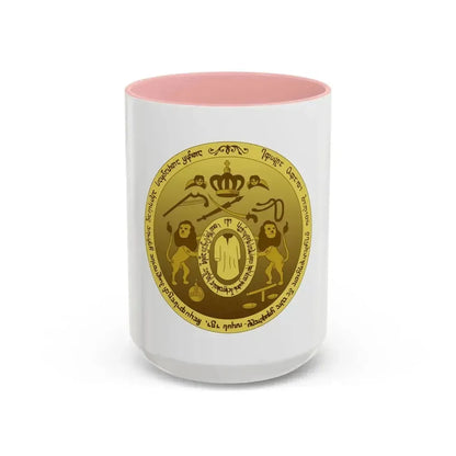 Coat of arms of Kingdom of Kartli-Kakheti - Accent Coffee Mug 15oz Pink - Go Mug Yourself