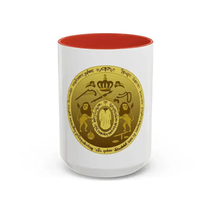 Coat of arms of Kingdom of Kartli-Kakheti - Accent Coffee Mug 15oz Red - Go Mug Yourself