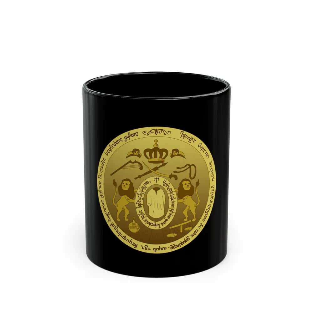 Coat of arms of Kingdom of Kartli-Kakheti - Black Coffee Mug-11oz-Go Mug Yourself