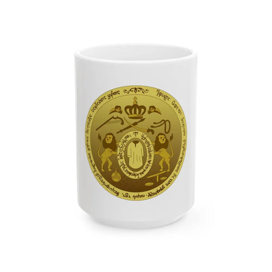 Coat of arms of Kingdom of Kartli-Kakheti - White Coffee Mug-15oz-Go Mug Yourself