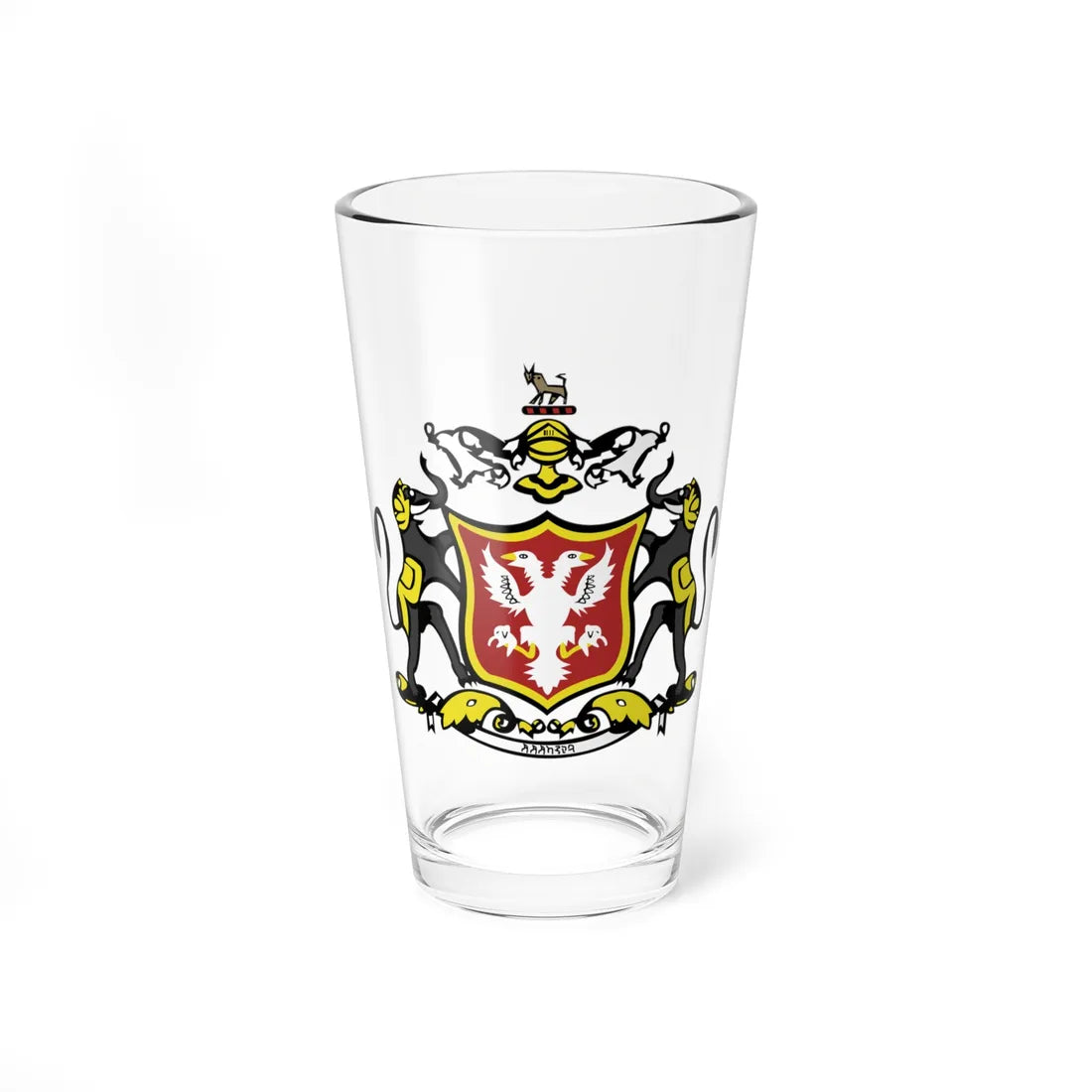 Coat of arms of Kingdom of Mysore (India) (Coat of Arms) Pint Glass 16oz 16oz - Go Mug Yourself