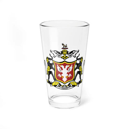 Coat of arms of Kingdom of Mysore (India) (Coat of Arms) Pint Glass 16oz 16oz - Go Mug Yourself
