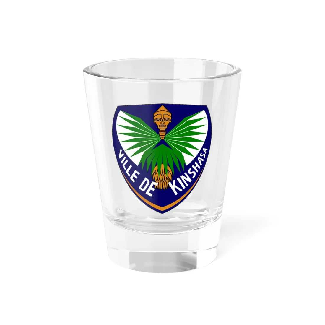 Coat of arms of Kinshasa (Congo) (Coat of Arms) Shot Glass 1.5oz 1.5oz - Go Mug Yourself